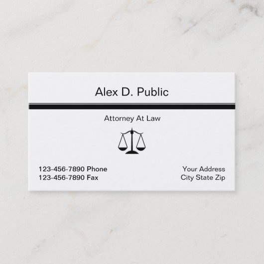 弁護士シンプル名刺 名刺 (正面)