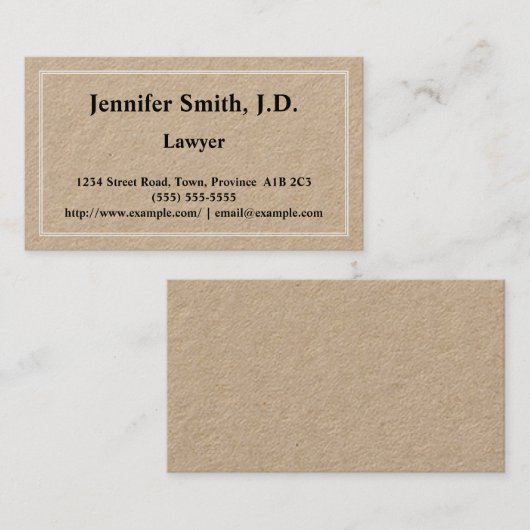 弁護士シンプル名刺 名刺 (正面/裏面)