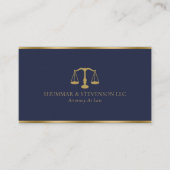 弁護士シンプル金ゴールドスケール&オ縁どンブルー 名刺 (正面)