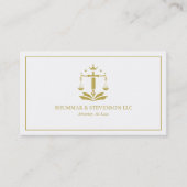 弁護士シンプル金ゴールドスケール&縁ど 名刺 (正面)