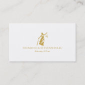 弁護士シンプル金ゴールドレディージャスロゴ 名刺 (正面)