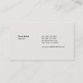 弁護士ジャスティスはかりで測ダークブラウンリネンルック 名刺 (裏面)