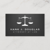 弁護士ジャスティススケールブラックビジネスカード 名刺 (正面)