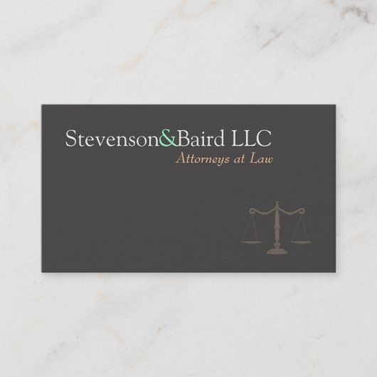 弁護士ジャスティススケールロゴ名刺 名刺 (正面)
