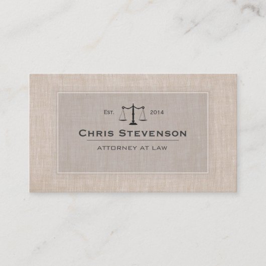 弁護士ジャスティススケール伝統的ヴィンテージスタイル 名刺 (正面)