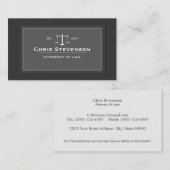 弁護士ジャスティス伝統的スケール白黒 名刺 (正面/裏面)