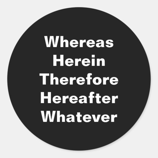 弁護士ステッカー：それに対して… ラウンドシール (正面)