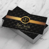 弁護士ストライプ金ゴールドラグジュアリーダーク弁護士 名刺