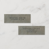 弁護士ストーンデザインシンプルミニマリスト スキニー名刺 (正面/裏面)