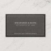 弁護士ダークグレーリネンルック名刺 名刺 (正面)