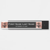 弁護士ドアシンボルや象徴弁護士バラ金ゴールド サインプレート (正面)