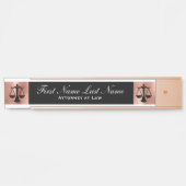 弁護士ドアシンボルや象徴弁護士バラ金ゴールド サインプレート (正面)