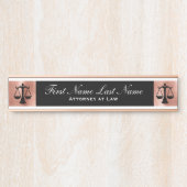 弁護士ドアシンボルや象徴弁護士バラ金ゴールド サインプレート (正面)