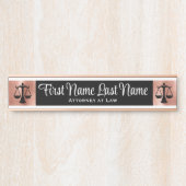 弁護士ドアシンボルや象徴弁護士バラ金ゴールド サインプレート (正面)