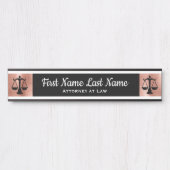 弁護士ドアシンボルや象徴弁護士バラ金ゴールド サインプレート (正面)