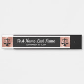 弁護士ドアシンボルや象徴弁護士バラ金ゴールド サインプレート (正面)