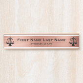 弁護士ドアシンボルや象徴弁護士バラ金ゴールド サインプレート (正面)