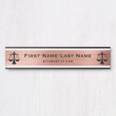 弁護士ドアシンボルや象徴弁護士バラ金ゴールド サインプレート (正面)