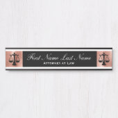 弁護士ドアシンボルや象徴弁護士バラ金ゴールド サインプレート (正面)