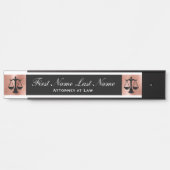 弁護士ドアシンボルや象徴弁護士バラ金ゴールド サインプレート (正面)