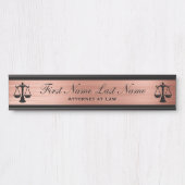 弁護士ドアシンボルや象徴弁護士バラ金ゴールド サインプレート (正面)