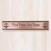 弁護士ドアシンボルや象徴弁護士バラ金ゴールド サインプレート (正面)