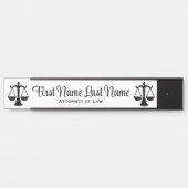 弁護士ドアシンボルや象徴弁護士ホワイト サインプレート (正面)