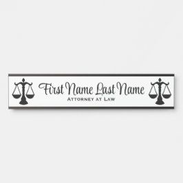 弁護士ドアシンボルや象徴弁護士ホワイト サインプレート