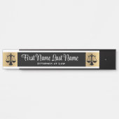 弁護士ドアシンボルや象徴弁護士金ゴールドロングネーム サインプレート (正面)