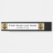 弁護士ドアシンボルや象徴弁護士金ゴールドロングネーム サインプレート (正面)
