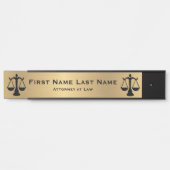 弁護士ドアシンボルや象徴弁護士金ゴールドロングネーム サインプレート (正面)