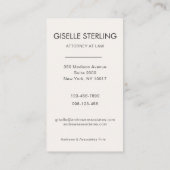 弁護士ニュートラルプロフェッショナル写真 名刺 (裏面)