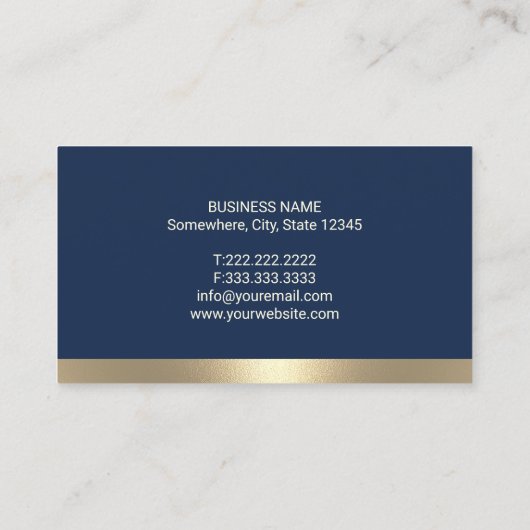 弁護士ネイビー&金ゴールドジャスティススケール弁護士 名刺 (裏面)