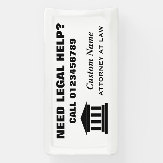 弁護士バナーの法的な救済アドバイス 横断幕 (縦)