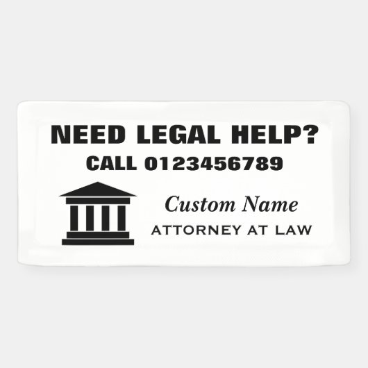 弁護士バナーの法的な救済アドバイス 横断幕 (横)