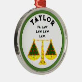 弁護士パーソナライズされた回収可能な金属オーナメント メタルオーナメント (右)
