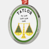 弁護士パーソナライズされた回収可能な金属オーナメント メタルオーナメント (左)