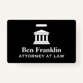 弁護士パーソナライズされた裁判所名 バッジ (正面)