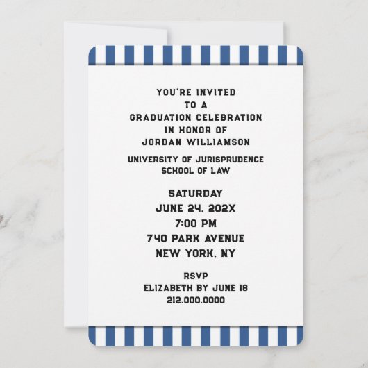 弁護士パーティの招待状 招待状 (裏面)