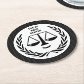 弁護士パーティー ラウンドペーパーコースター (アングル)