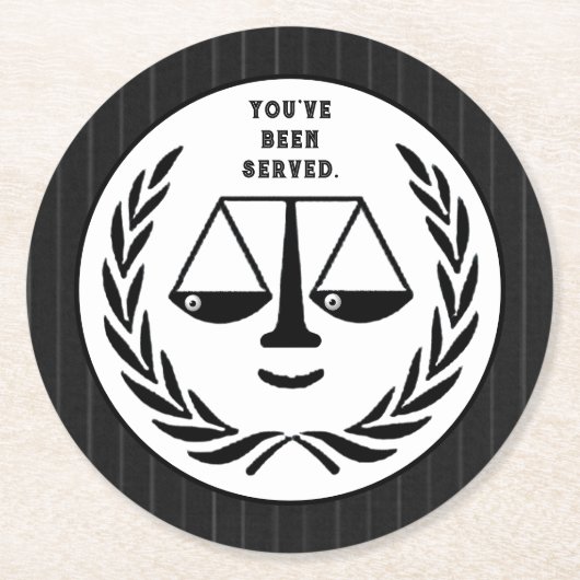 弁護士パーティー ラウンドペーパーコースター (正面)