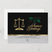 弁護士ビジネスクリスマス – 季節の挨拶 シーズンポストカード (正面/裏面)