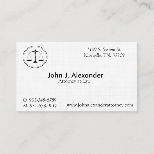 弁護士ビジネス、3.5" x 2.0"、100白 名刺 (正面)