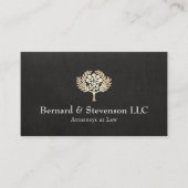 弁護士フェイク金ゴールドリーフとブラックリネン 名刺 (正面)
