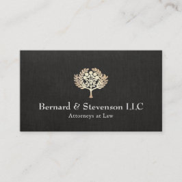 弁護士フェイク金ゴールドリーフとブラックリネン 名刺