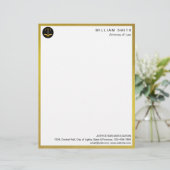 弁護士フェイク金ゴールド規模の弁護士法務 レターヘッド (スタンド正面)