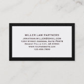弁護士ブラックレザープリント 名刺 (裏面)