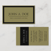 弁護士ブラック/アンティーク金ゴールド 名刺 (正面/裏面)