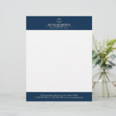 弁護士ブルー王室の金ゴールドスケール弁護士 レターヘッド (スタンド正面)