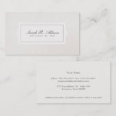 弁護士プラエレガントークスタイルベージュリネンルック 名刺 (正面/裏面)